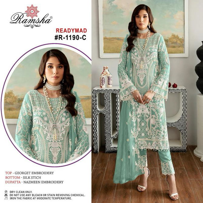 R 1190 Nx By Ramsha Readymade Pakistani Suits Wholesale Price In Surat
